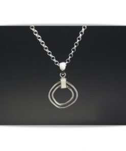 Colgante aros de plata