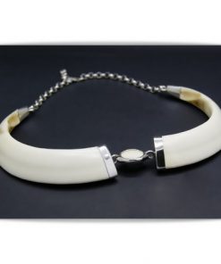 Collar colmillos naturales