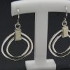 Pedientes de aros con marfil