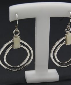 Pedientes de aros con marfil
