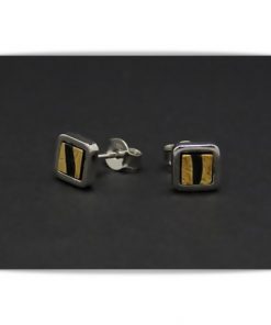 Pendientes de plata con bufalo