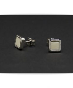 Pendientes de plata con marfil