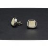 Pendientes de plata con marfil