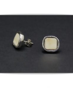 Pendientes de plata con marfil