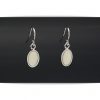 Pendientes de marfil y plata