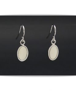 Pendientes de marfil y plata