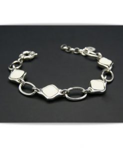 Pulsera de plata y marfil