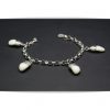 Pulsera de plata con perlas de ciervo