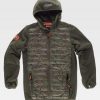 Chaqueta soft-shell combinada acolchada