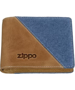 Cartera cuero demin